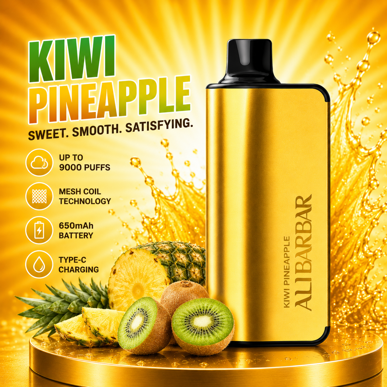 Ati Bar 9000 Puffs Kiwi Pineapple