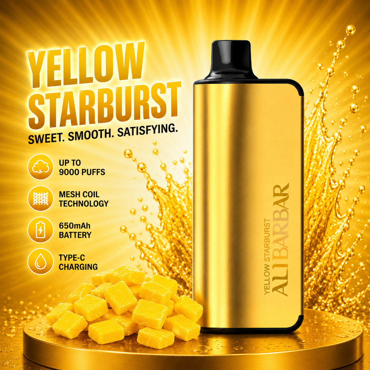 Ati Bar 9000 Puffs Yello Star