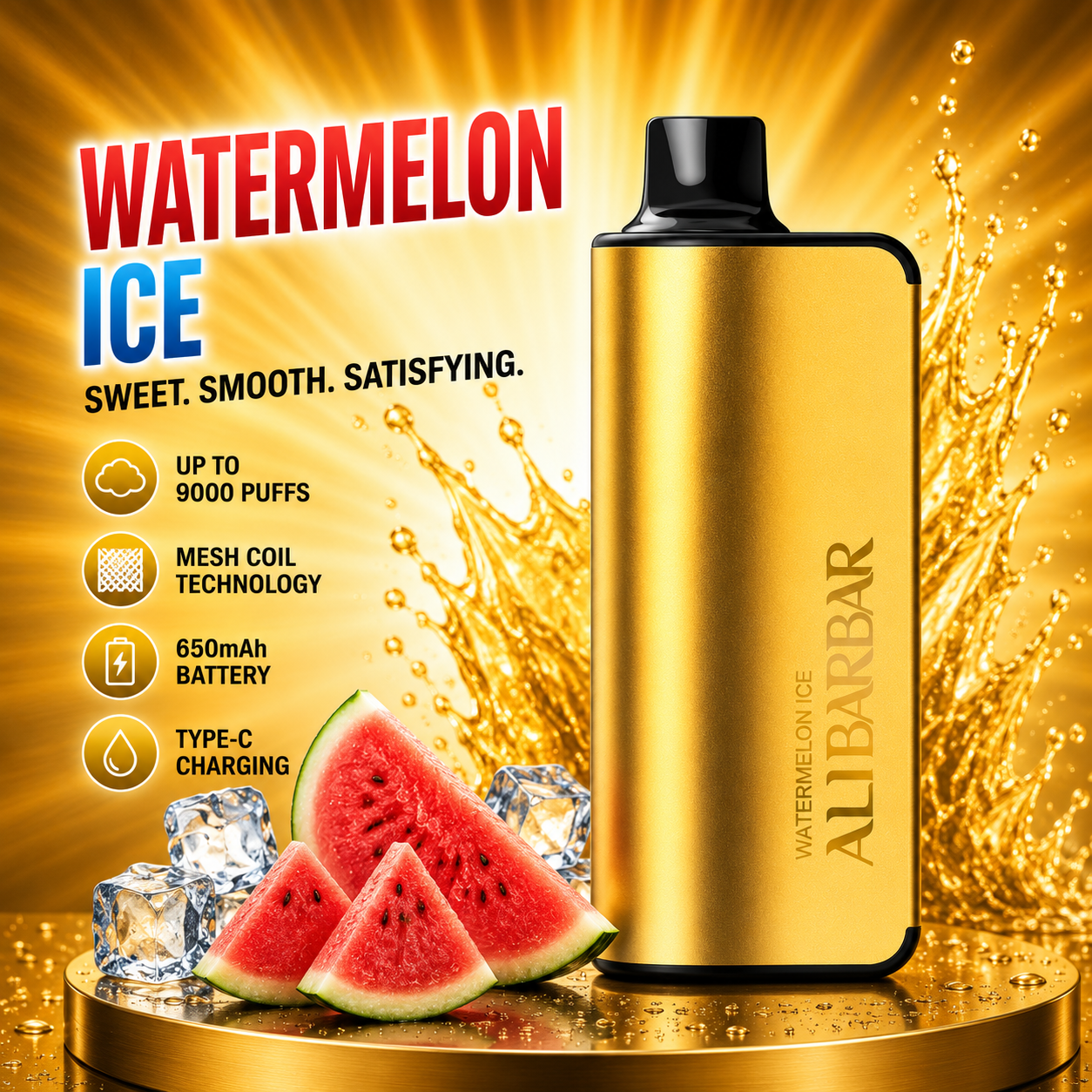 Ati Bar 9000 Puffs Watermelon Ice